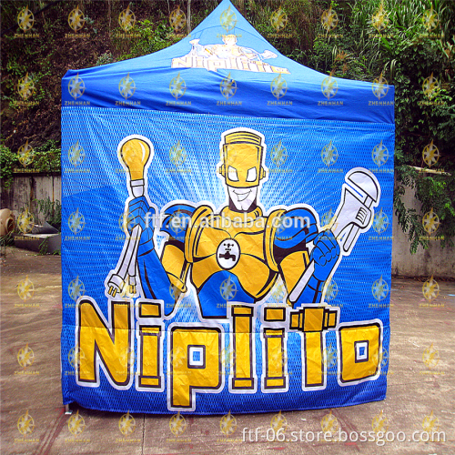 blue square cartoonn inflatable lawn tent